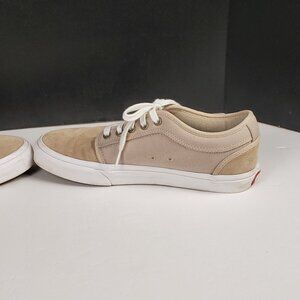 VANS Men Sz 8 Tan Skateboard Pro Padded Canvas Brushed Suede Shoe Sneaker Women